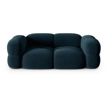 Canapea albastru-inchis cu tapiterie din catifea 210 cm Loretto - Cosmopolitan Design imagine
