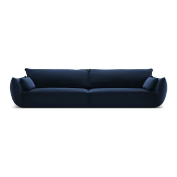 Canapea albastru-inchis cu tapiterie din catifea 248 cm Vanda - Mazzini Sofas imagine