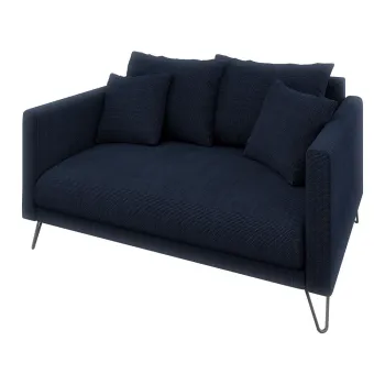 Canapea albastru-inchis cu tapiterie din chenille 140 cm Freya - Ropez imagine