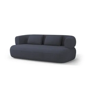 Canapea albastru-inchis cu tapiterie din tesatura boucle 178 cm Jenny - Micadoni imagine