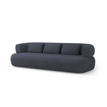 Canapea albastru-inchis cu tapiterie din tesatura boucle 200 cm Jenny - Micadoni imagine