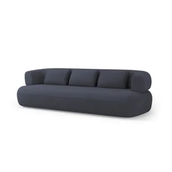 Canapea albastru-inchis cu tapiterie din tesatura boucle 226 cm Jenny - Micadoni imagine