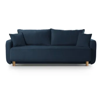 Canapea albastru-inchis extensibila/cu spatiu de depozitare 231 cm Elen - Micadoni imagine