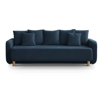 Canapea albastru-inchis extensibila/cu spatiu de depozitare 231 cm Elen - Micadoni imagine