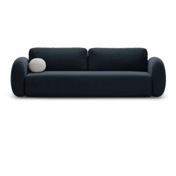 Canapea albastru-inchis extensibila/cu spatiu de depozitare cu tapiterie din chenille 262 cm Tonale - Cosmopolitan Design imagine