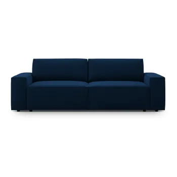 Canapea albastru-inchis extensibila cu tapiterie din tesatura boucle 247 cm Jodie - Micadoni Home imagine