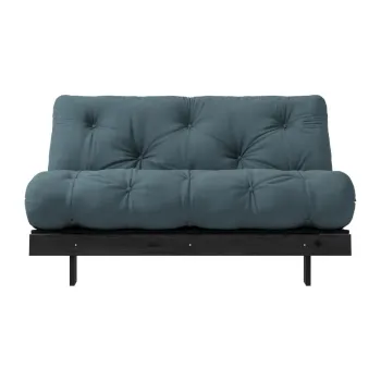 Canapea albastru petrol extensibila 140 cm Roots Black Night - Karup Design imagine