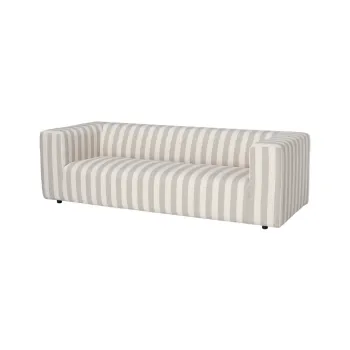 Canapea bej/crem cu tapiterie din chenille 220 cm Lisa - Ellos Home imagine