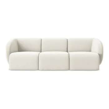 Canapea bej cu tapiE>erie din catifea 244 cm Lani aEURMakamii imagine