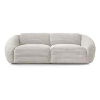 Canapea bej cu tapiE>erie din catifea reiatA250 cm Tina aEURBobochic Paris imagine