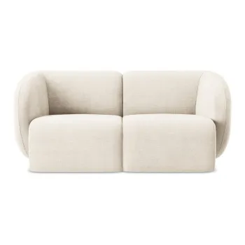 Canapea bej cu tapiE>erie din chenille 174 cm Lani aEURMakamii imagine