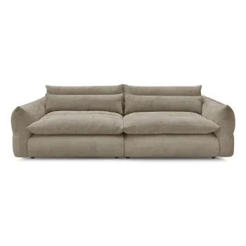 Canapea bej cu tapiE>erie din chenille 276 cm Neil aEURBobochic Paris imagine