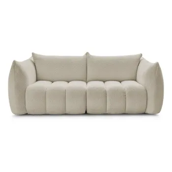 Canapea bej cu tapiE>erie din E>esAfturAbouclA(C) 234 cm Azra aEURBobochic Paris imagine