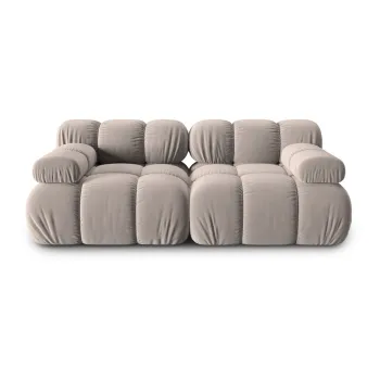 Canapea bej cu tapiterie din catifea 188 cm Bellis - Micadoni Home imagine