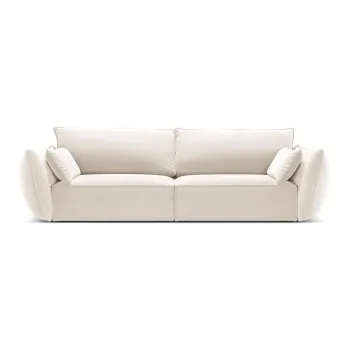 Canapea bej cu tapiterie din catifea 208 cm Vanda - Mazzini Sofas imagine