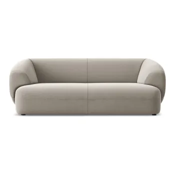 Canapea bej cu tapiterie din catifea 212 cm Moana - Makamii imagine