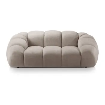 Canapea bej cu tapiterie din catifea 214 cm Diana - Micadoni Home imagine