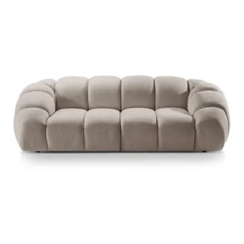 Canapea bej cu tapiterie din catifea 254 cm Diana - Micadoni Home imagine