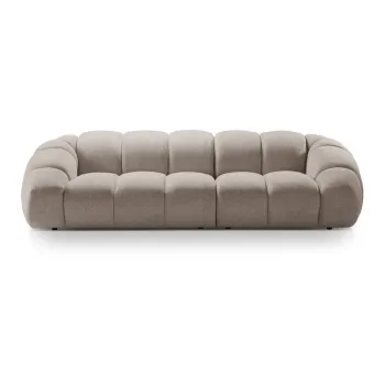 Canapea bej cu tapiterie din catifea 294 cm Diana - Micadoni Home imagine