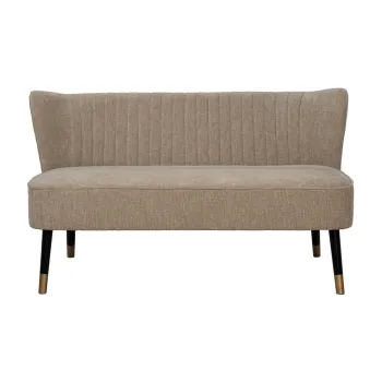 Canapea bej cu tapiterie din chenille 134 cm Glam - Ixia imagine