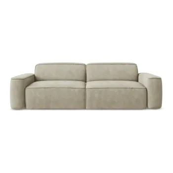 Canapea bej cu tapiterie din chenille 244 cm Omao - Makamii imagine