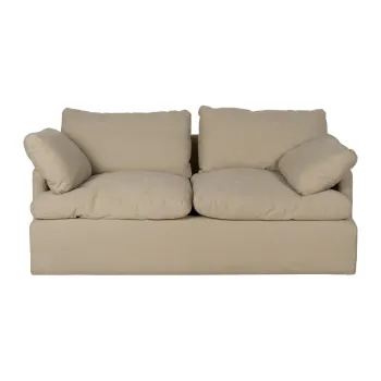 Canapea bej cu tapiterie din in 180 cm - Ixia imagine