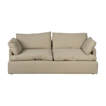 Canapea bej cu tapiterie din in 212 cm - Ixia imagine