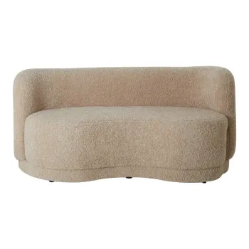 Canapea bej cu tapiterie din stofa boucle 175 cm Amelie - Light & Living imagine