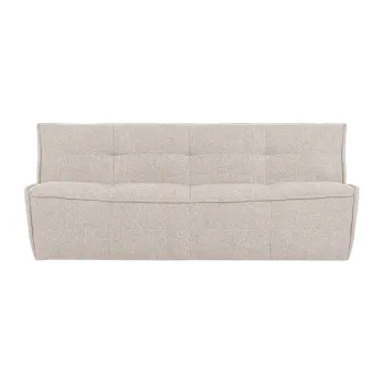 Canapea bej cu tapiterie din tesatura boucle 204 cm Cluster - vtwonen imagine