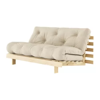 Canapea bej extensibila 160 cm Roots - Karup Design imagine