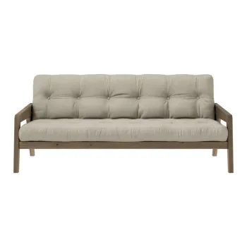 Canapea bej extensibila 204 cm Grab - Karup Design imagine