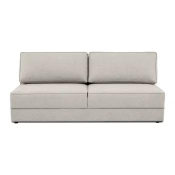 Canapea bej extensibila/cu spatiu de depozitare 202 cm Dora - Scandic imagine