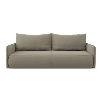 Canapea bej extensibila/cu spatiu de depozitare 216 cm Nanea - Makamii imagine