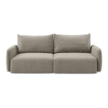 Canapea bej extensibila/cu spatiu de depozitare 238 cm Kalena - Makamii imagine