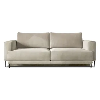 Canapea bej extensibila/cu spatiu de depozitare cu tapiterie din catifea 260 cm Dalia - ELTAP imagine