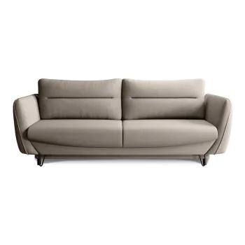 Canapea bej extensibila/cu spatiu de depozitare cu tapiterie din chenille 236 cm Silva - ELTAP imagine