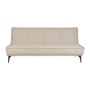 Canapea bej extensibila cu tapiterie din tesatura boucle 184 cm Cielke - White Label imagine