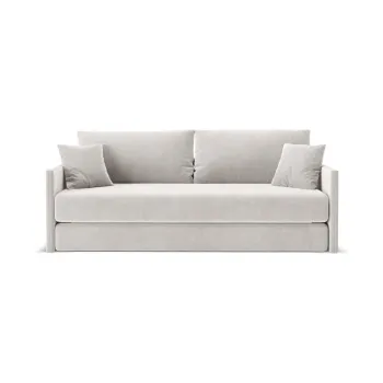 Canapea bej extensibilAcu tapiE>erie din catifea 209 cm Shannon aEURCosmopolitan Design imagine