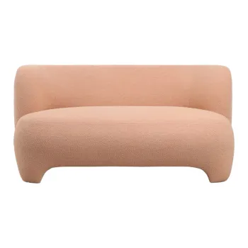 Canapea bej/maro deschis cu tapiterie din tesatura boucle 142 cm Ardor - Leitmotiv imagine