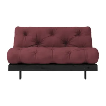 Canapea burgundy extensibila 140 cm Roots Black Night - Karup Design imagine