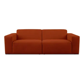Canapea caramizie cu tapiterie din stofa boucle 228 cm Roxy - Scandic imagine