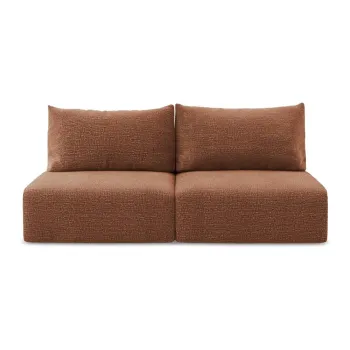 Canapea caramizie extensibila/cu spatiu de depozitare 216 cm Kalena - Makamii imagine