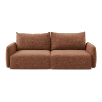 Canapea caramizie extensibila/cu spatiu de depozitare 238 cm Kalena - Makamii imagine
