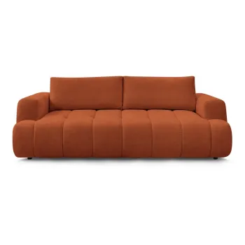 Canapea caramizie extensibila/cu spatiu de depozitare 251 cm Fuji - Bobochic Paris imagine