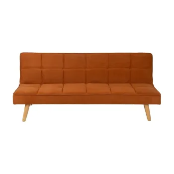 Canapea caramizie extensibila cu tapiterie din chenille 175 cm - Ixia imagine