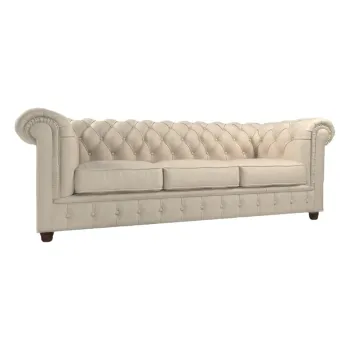 Canapea crem cu tapiterie din catifea 230 cm Cambridge - Ropez imagine