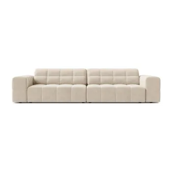Canapea crem cu tapiterie din catifea 252 cm Chicago - Cosmopolitan Design imagine