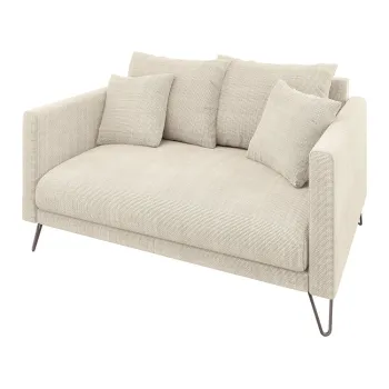 Canapea crem cu tapiterie din chenille 140 cm Freya - Ropez imagine