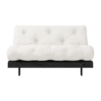 Canapea crem extensibila 140 cm Roots Black Night - Karup Design imagine