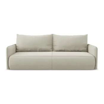 Canapea crem extensibila/cu spatiu de depozitare 216 cm Nanea - Makamii imagine